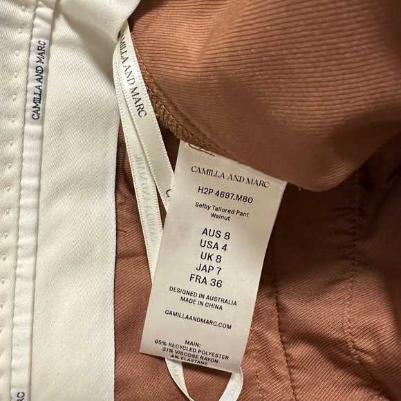 Camilla and Marc Brown Trousers, US 4, New with tag - Picture 10 of 11